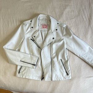 Levi Strauss & Co Faux Leather Jacket (White/Cream)